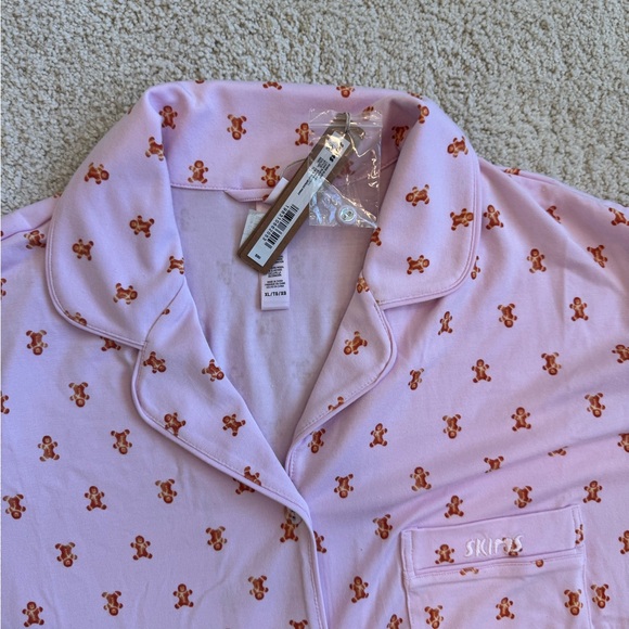 Skims Gingerbread Long Sleep Pajamas, Size XL - Picture 9 of 11